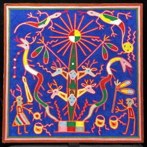 Dos Viboras - Nierika Yarn Painting