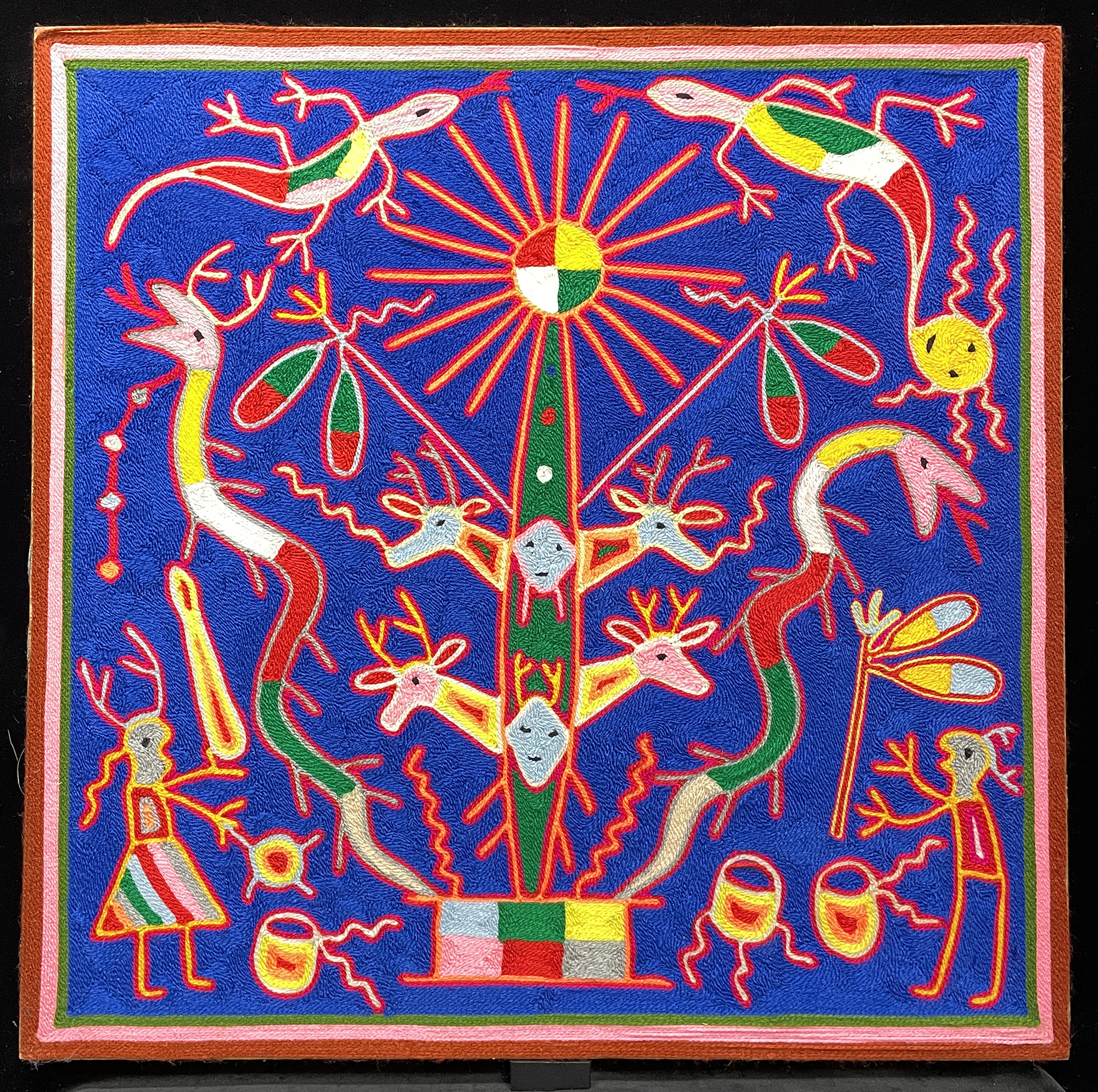 Dos Viboras - Nierika Yarn Painting