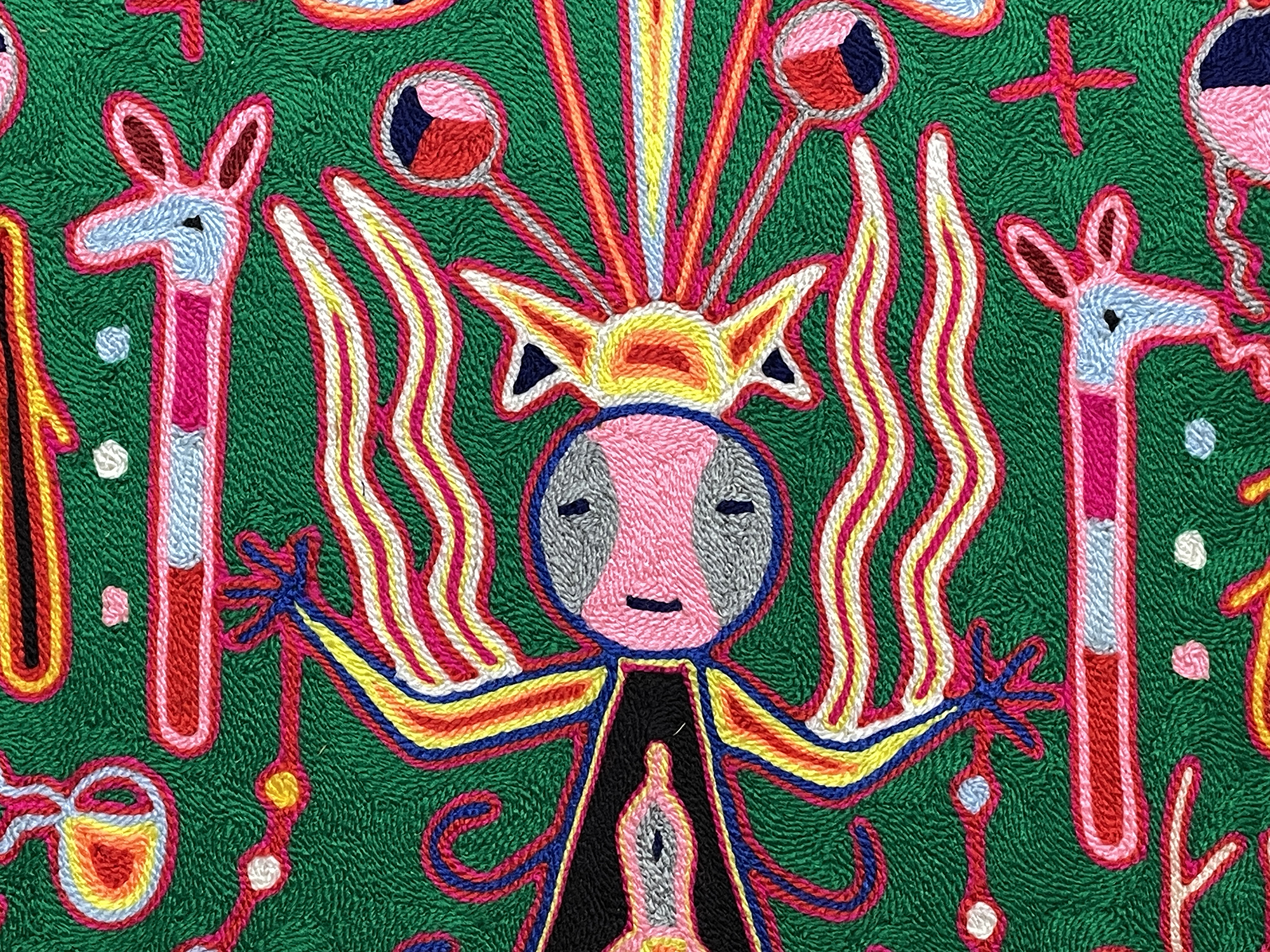 El Dios Mar (God of the Sea) - Nierika Yarn Painting
