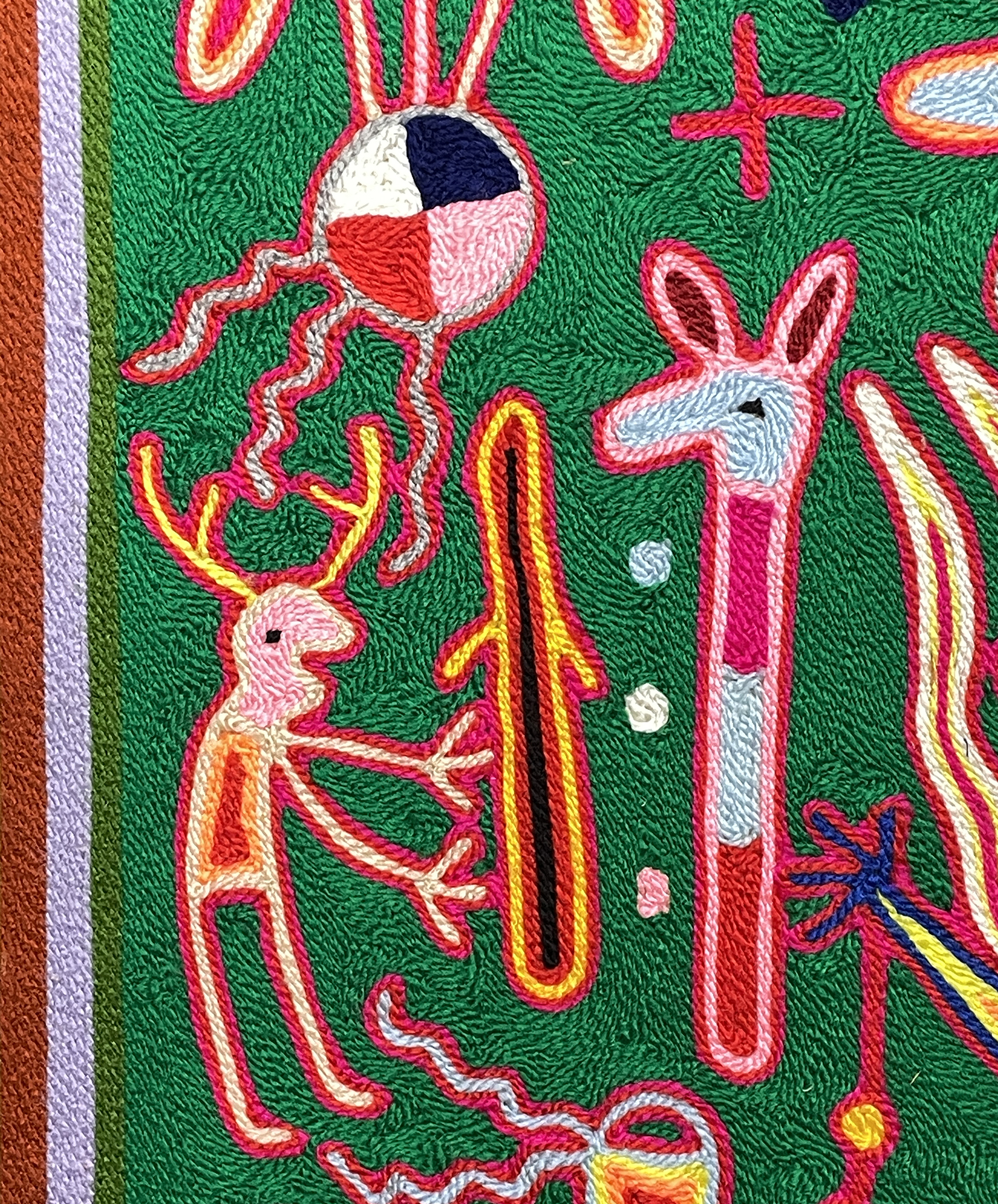 El Dios Mar (God of the Sea) - Nierika Yarn Painting
