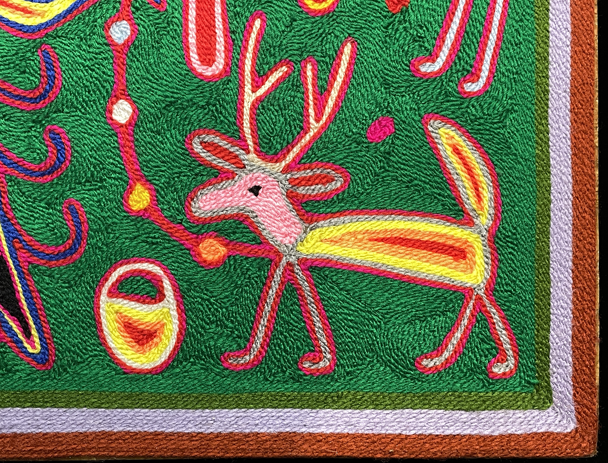 El Dios Mar (God of the Sea) - Nierika Yarn Painting