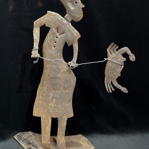 Woman Fishing for Crabs