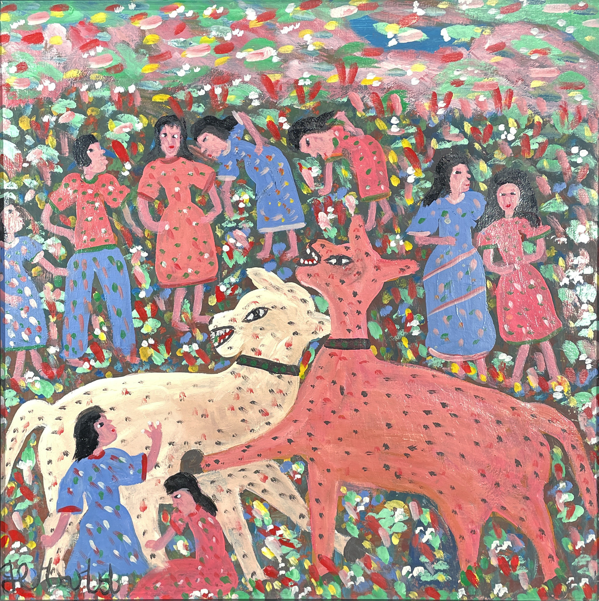 Two Animals in a Meadow