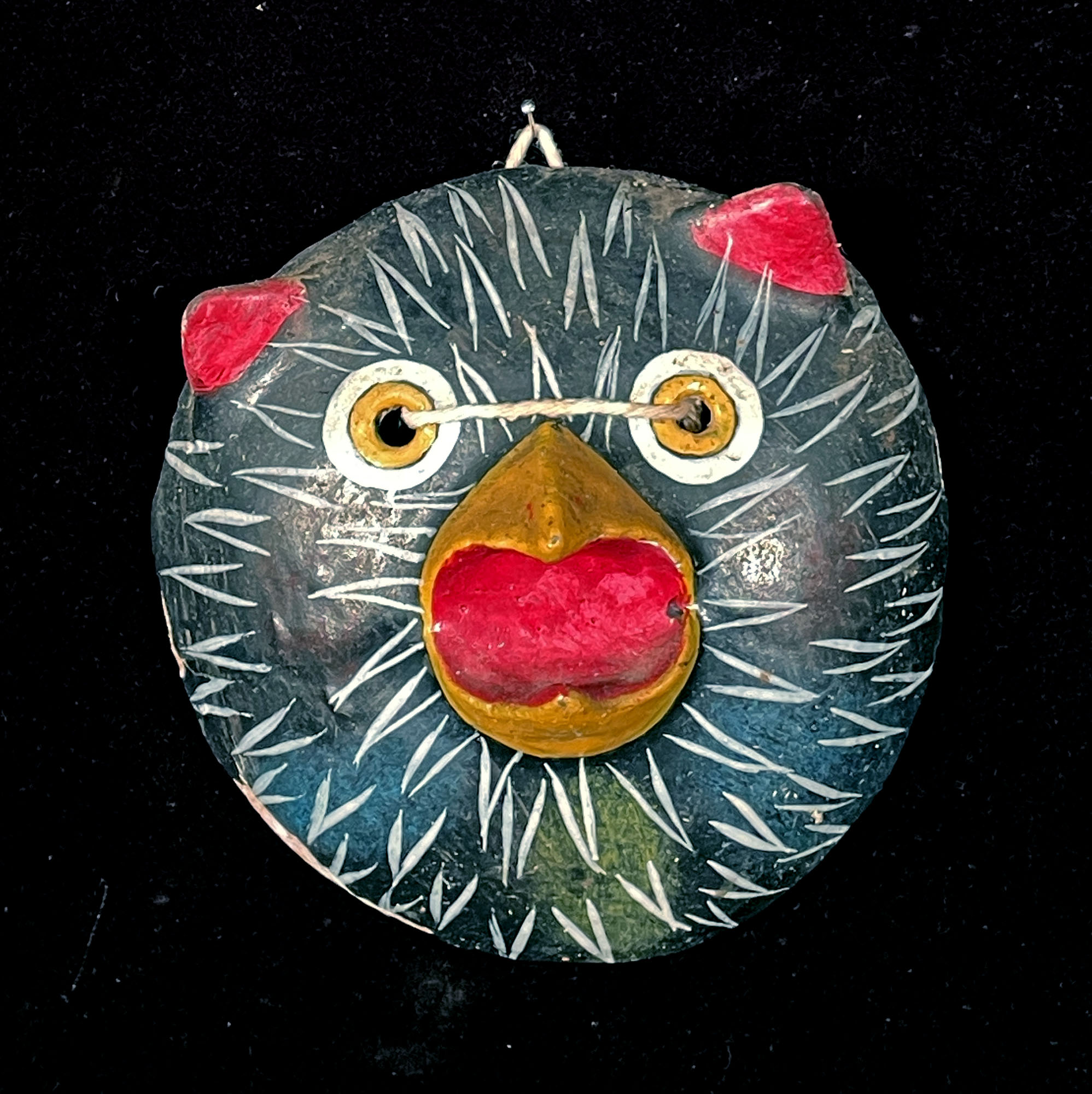 Chicken - Vintage Coconut Shell Mask from Guerrero