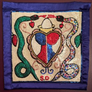 Erzulie and Damballa - Vodou Flag