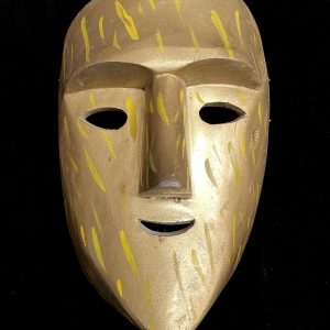Gold Faced Mask for Dance of El Pochó
