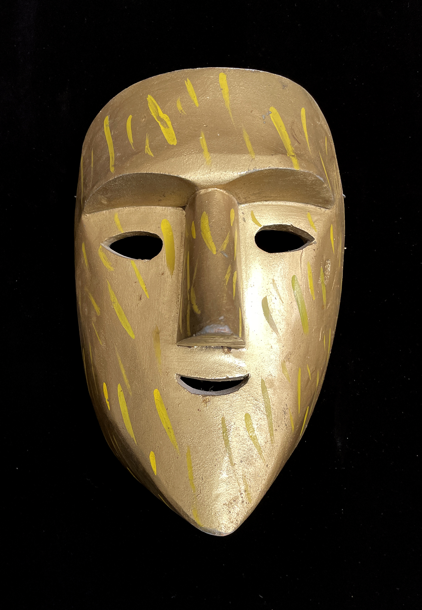 Gold Faced Mask for Dance of El Pochó