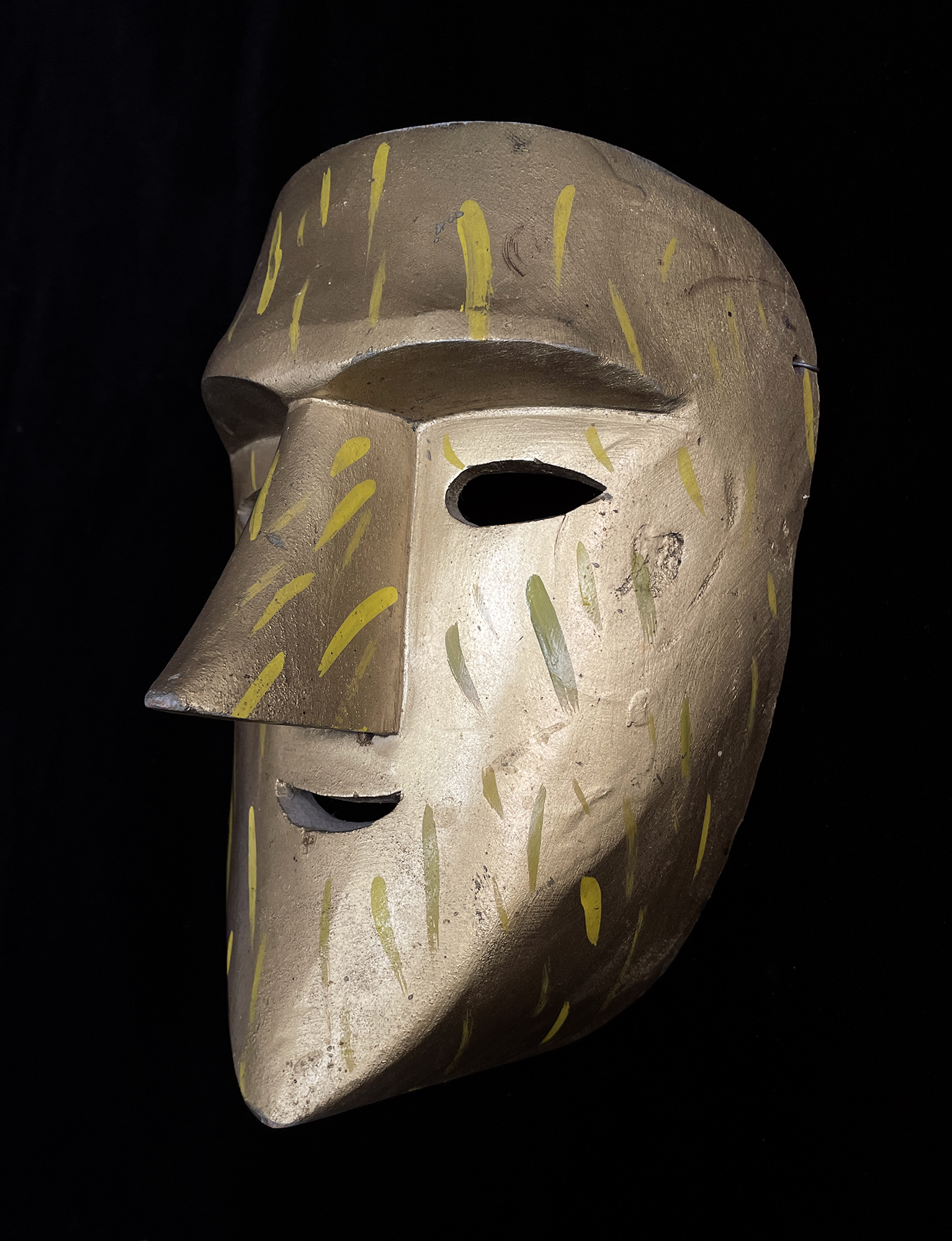 Gold Faced Mask for Dance of El Pochó