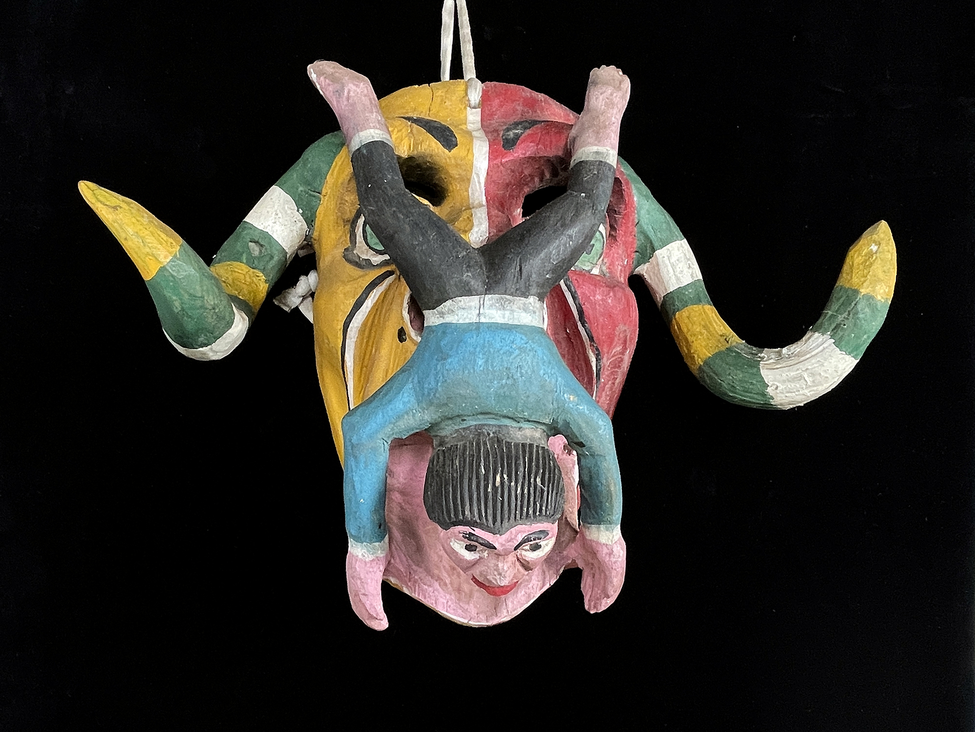 Diablo Mask with Downward Diving Man