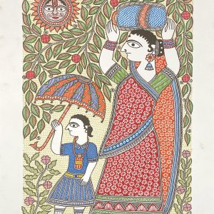 Woman Walking with her Child