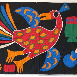 Peacock - Fon Applique Banner from Benin