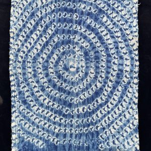 Vintage Indigo Tie-dye resist cotton shawl