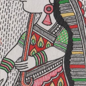 Woman with umbrella - Miniature painting